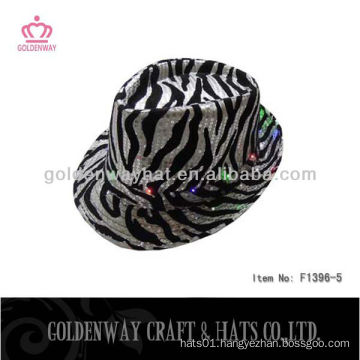 Zebra Stripe LED sequin hat